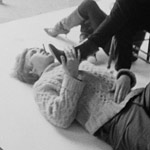 David McCabe photographs Edie Sedgwick, Andy, Gerard Malanga and Chuck Wein in McCabe's studio, NYC, spring 1965